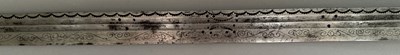 Lot 25 - A CAUCASIAN SWORD WITH NIELLOED SILVER MOUNTS, 19TH CENTURY