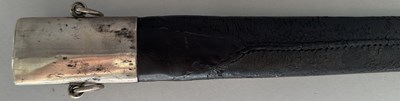 Lot 51 - A CONTINENTAL WHITE-METAL MOUNTED HUNTING HANGER, 19TH CENTURY