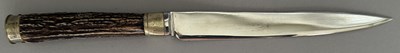 Lot 51 - A CONTINENTAL WHITE-METAL MOUNTED HUNTING HANGER, 19TH CENTURY