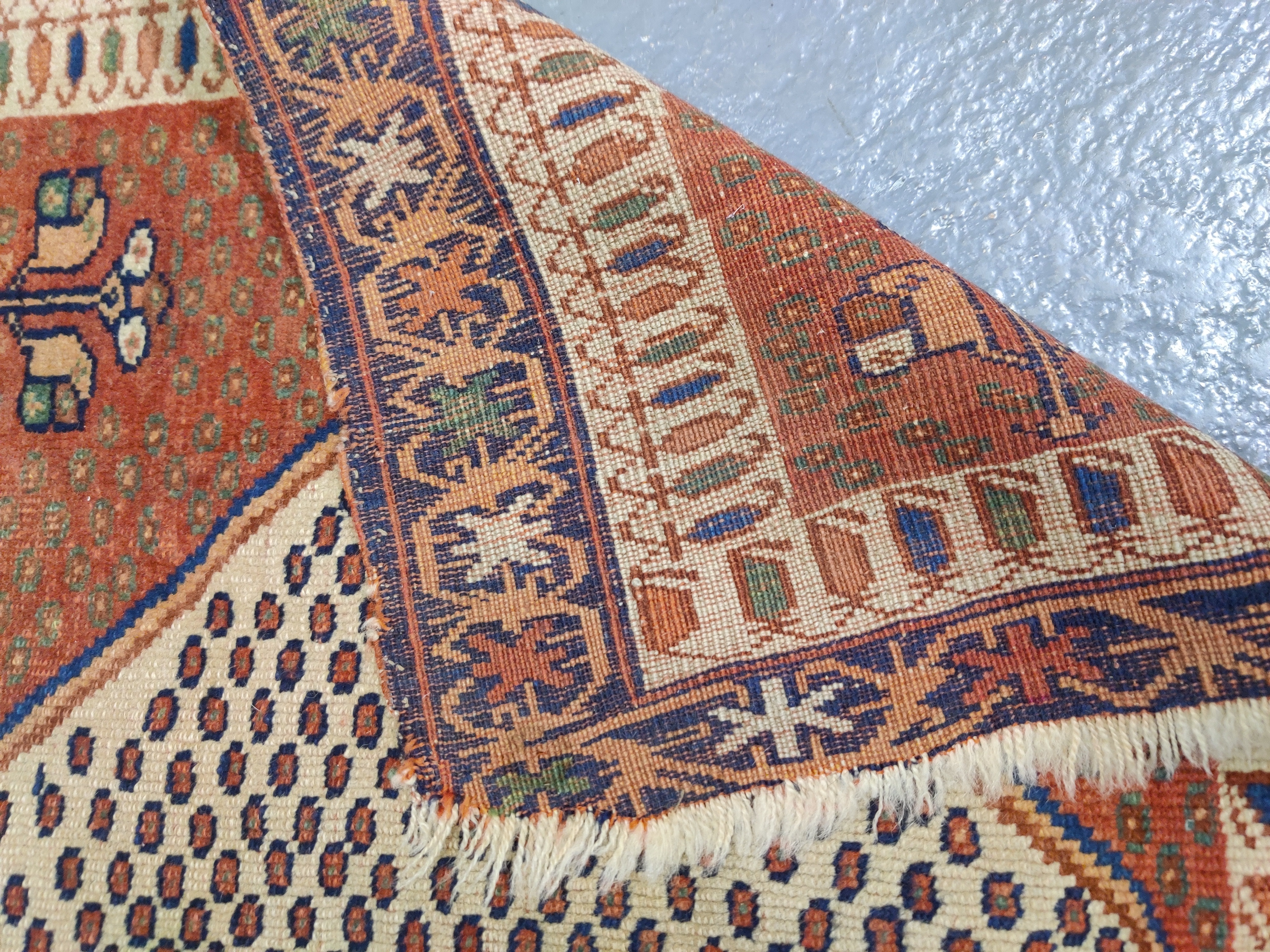 Lot 220 - AN AFSHAR 'LOZENGE' BAG FACE, SOUTH PERSIA,