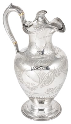 Lot 309 - A VICTORIAN SILVER EWER