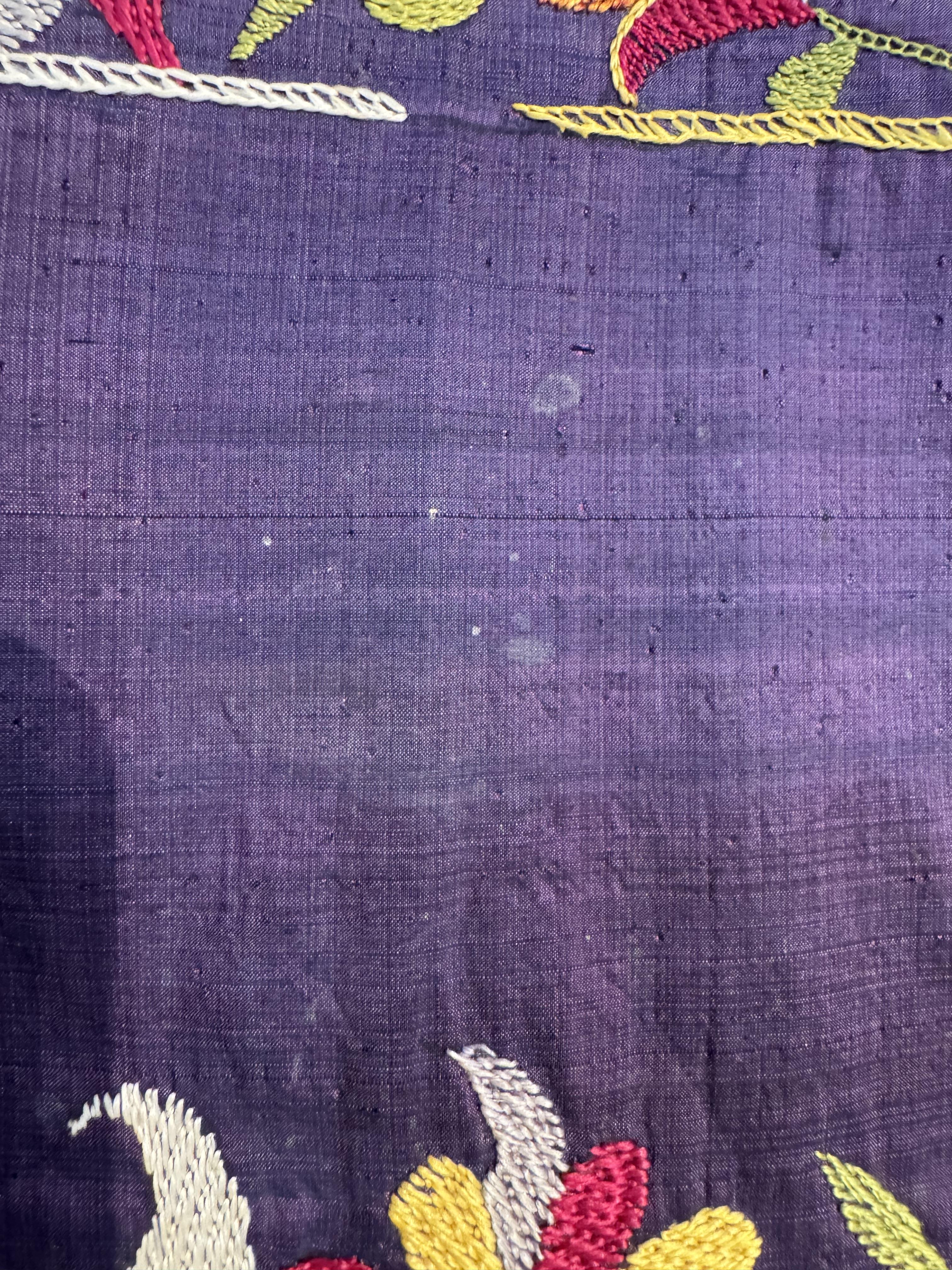Lot 53 - A LAKAI EMBROIDERED POUCH OR TRAVEL PRAYER