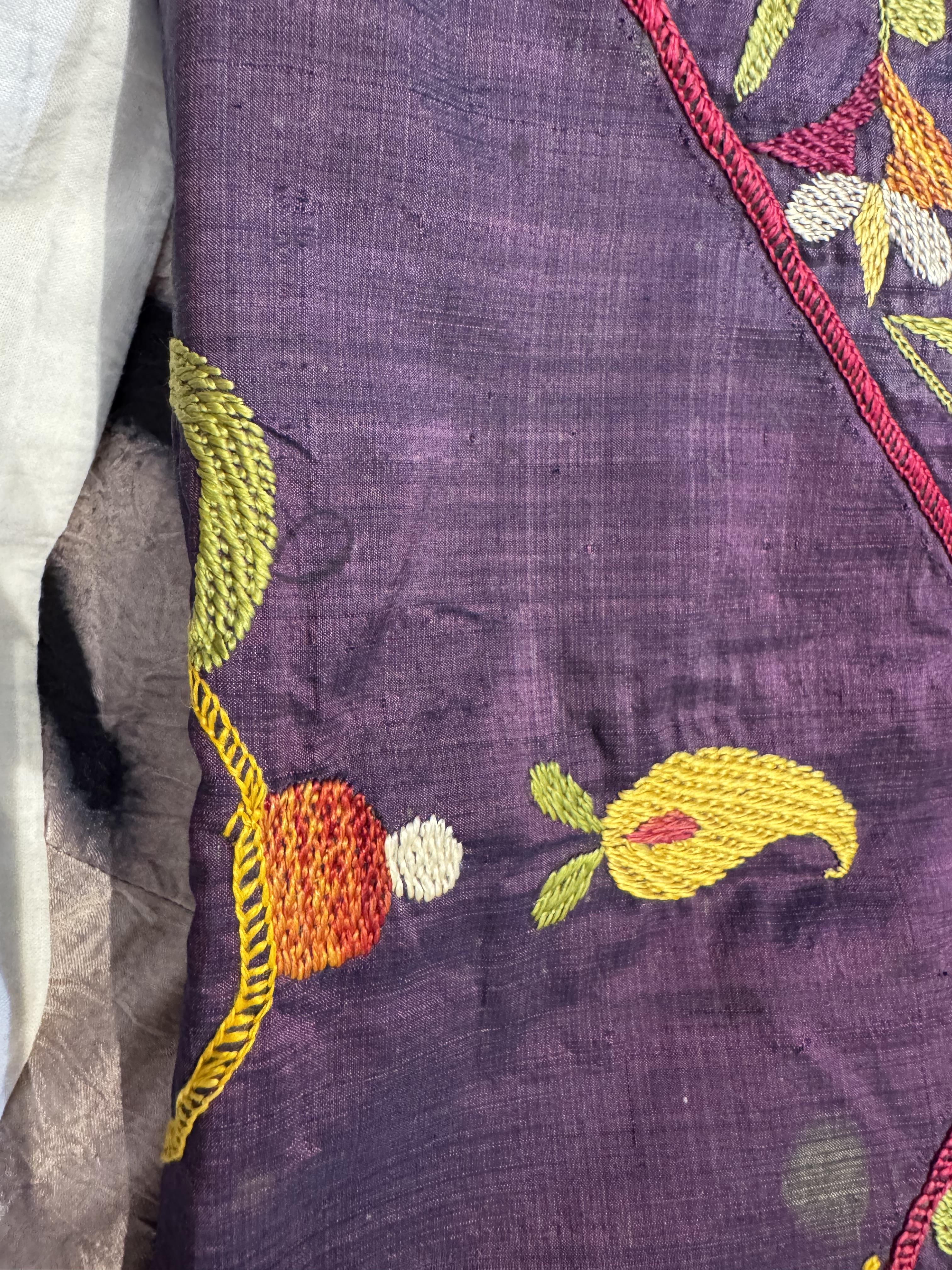 Lot 53 - A LAKAI EMBROIDERED POUCH OR TRAVEL PRAYER