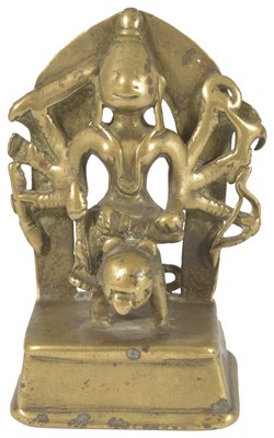 Lot 44 - A BRONZE FIGURE OF DURGA ON HER LION