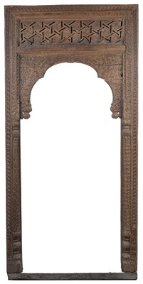 Lot 178 - A CARVED WOOD WINDOW