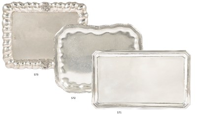 Lot 572 - AN AUSTRIAN SILVER TRAY