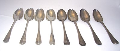 Lot 288 - EIGHT HANOVERIAN PATTERN TABLESPOONS