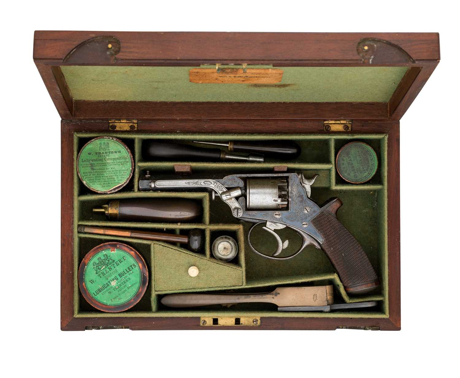 Lot 247 - A CASED 120 BORE FIVE-SHOT TRANTERS PATENT