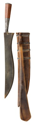 Lot 47 - A SOUTH EAST ASIAN SILVER-MOUNTED DAGGER