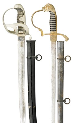 Lot 188 - A PRUSSIAN MODEL 1852/79 CAVALRY OFFICER'S SABRE WITH ETCHED BLADE