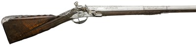 Lot 261 - A FINE 15-BORE DUTCH FLINTLOCK FOWLING-PIECE BY PIETER VAN SOOLINGEN