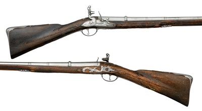 Lot 285 - A PAIR OF 26-BORE GERMAN FLINTLOCK SPORTING GUNS SIGNED WALTER