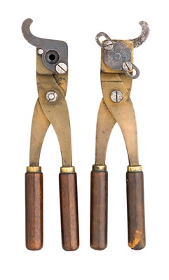 Lot 429 - TWO BRASS BULLET MOULDS FOR .600 CALIBRE BULLETS