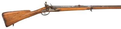 Lot 447 - A 16 BORE SPANISH FLINTLOCK SPORTING GUN